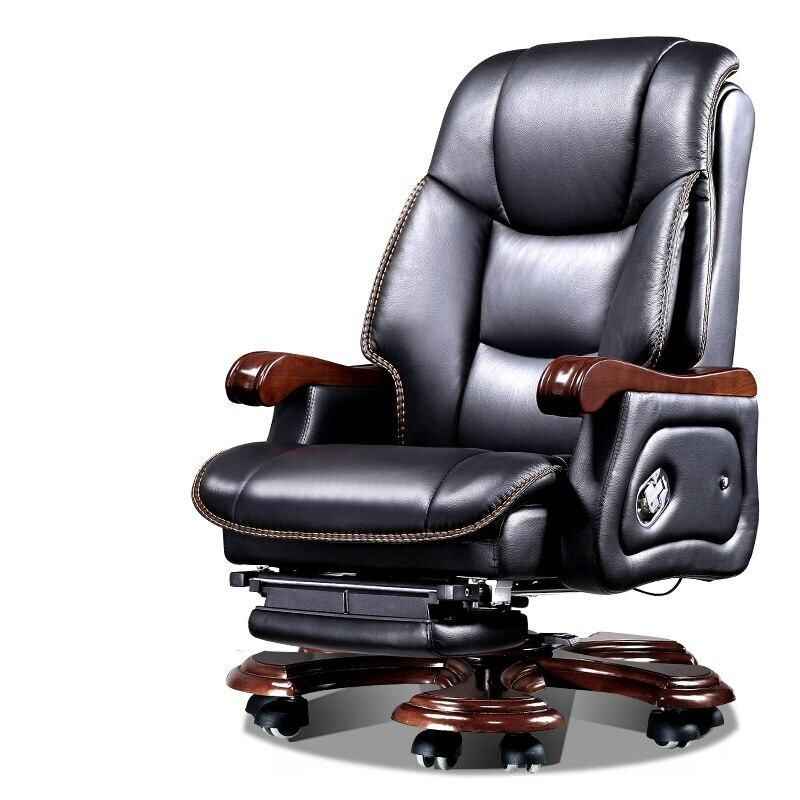 Luxury Ergonomic Swivel Office Chair with Armrests and Rollers Black