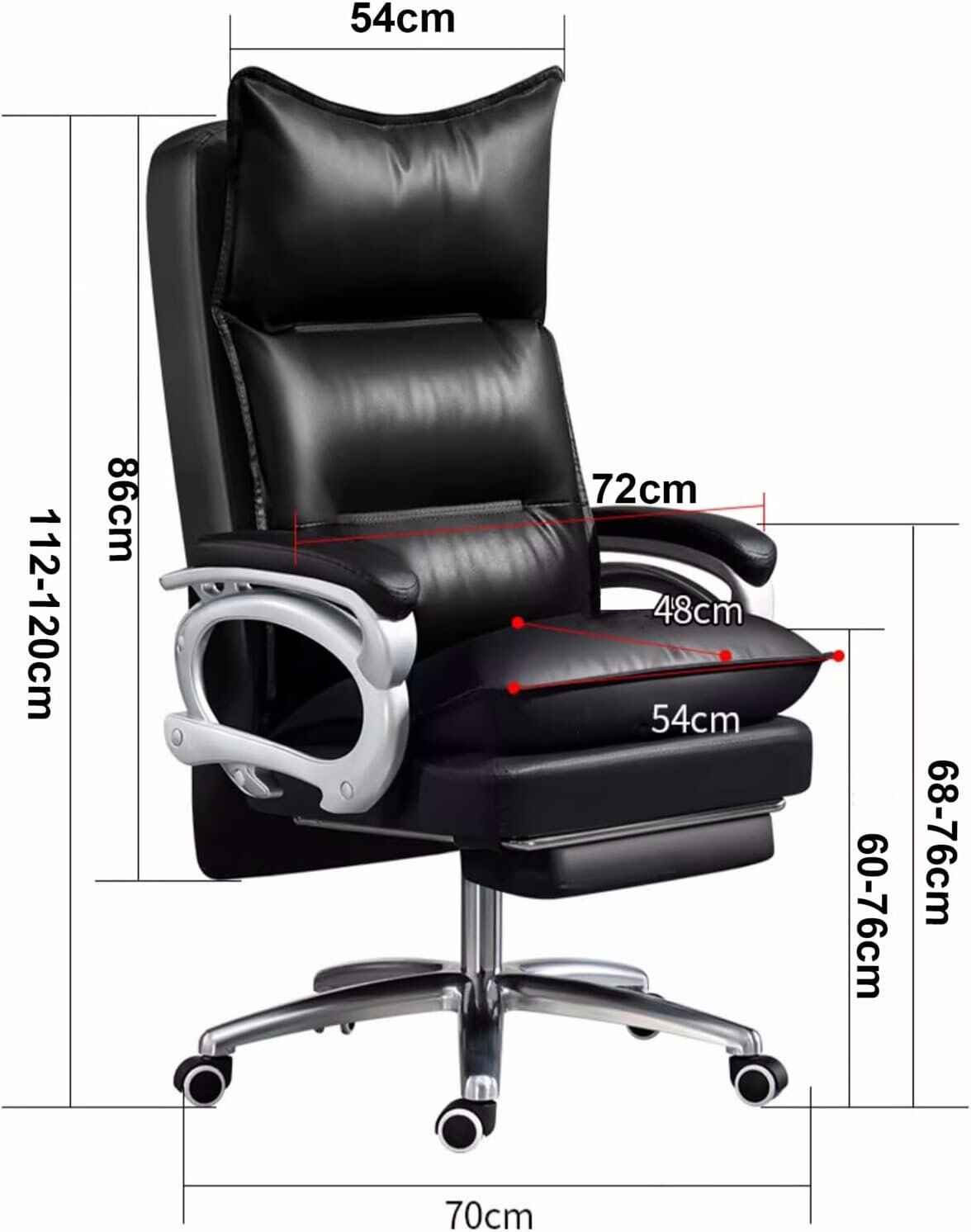 Ergonomic Gaming & Office Swivel Chair: Recliner, Study, and Dining Comfort Dimension