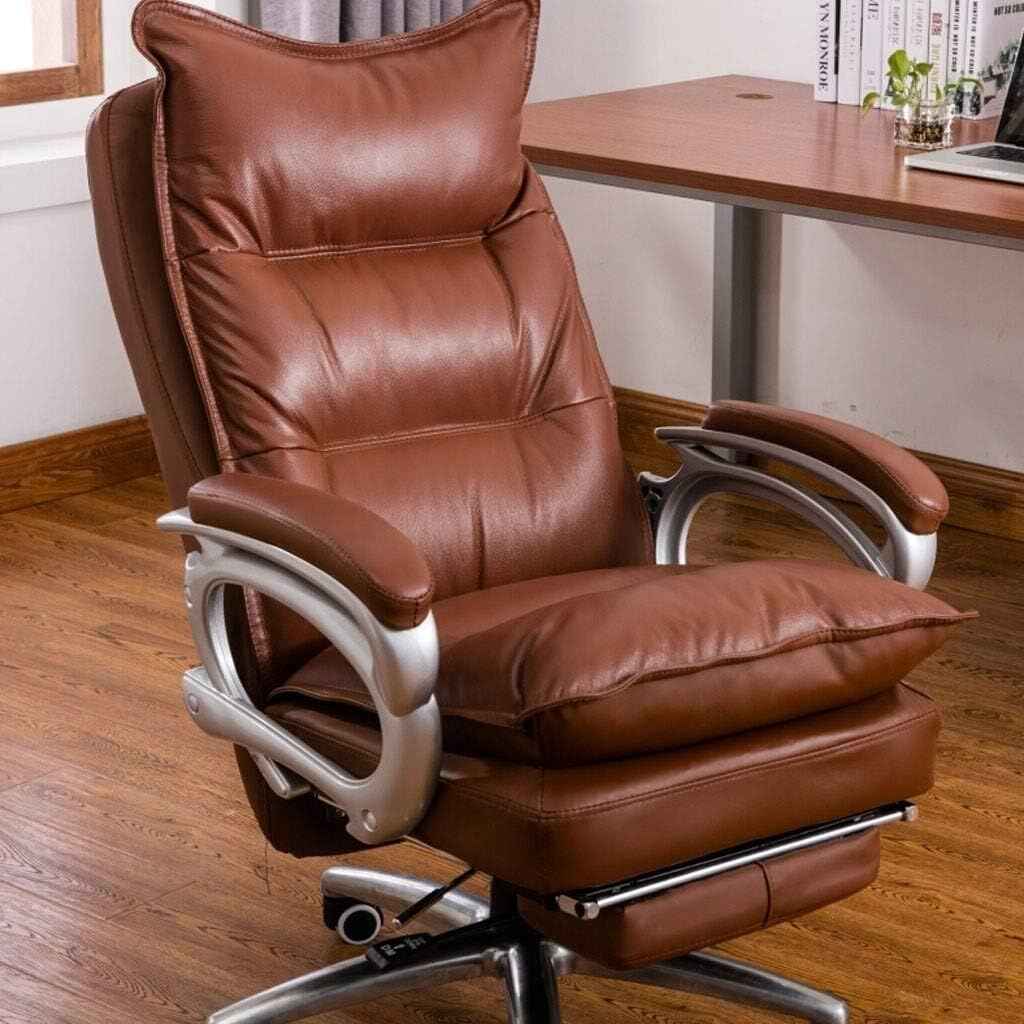 Ergonomic Gaming & Office Swivel Chair: Recliner, Study, and Dining Comfort Yellow-Brown