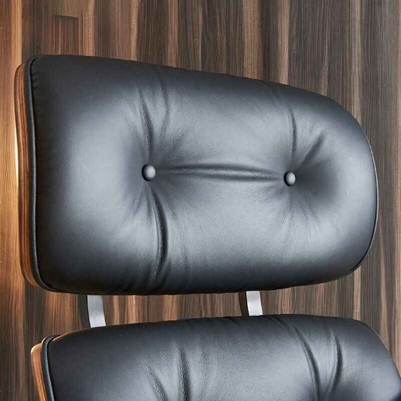 Modern Leather Executive Office Chair - Swivel & Recliner, Ergonomic Design with Handrails and Rollers Head Rest