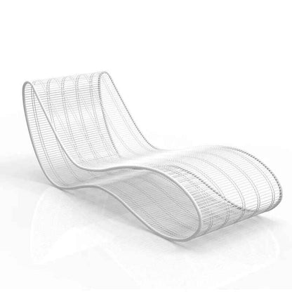 Luxury Minimalist Sun Lounger - Ergonomic Patio and Beach Chair White Background