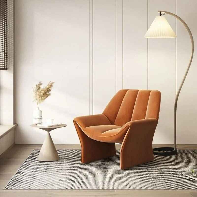 Luxury Nordic-Style Ergonomic Armrest Sofa Chair for Living Room 