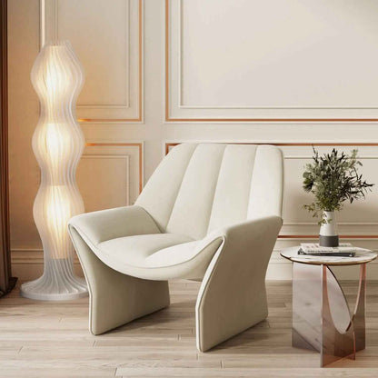 Luxury Nordic-Style Ergonomic Armrest Sofa Chair for Living Room White