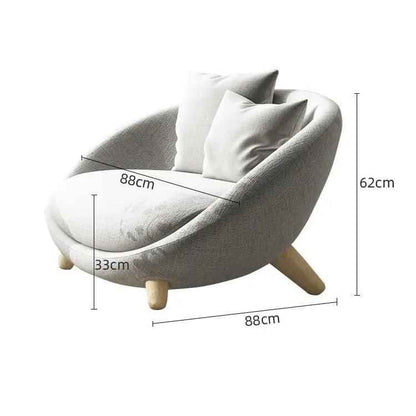 Modern Nordic Leisure Chair - Ergonomic, Retro-Style Living Room Sofa Chair Dimension