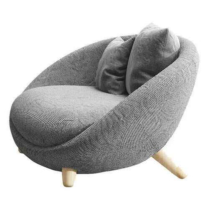 Modern Nordic Leisure Chair - Ergonomic, Retro-Style Living Room Sofa Chair Gray