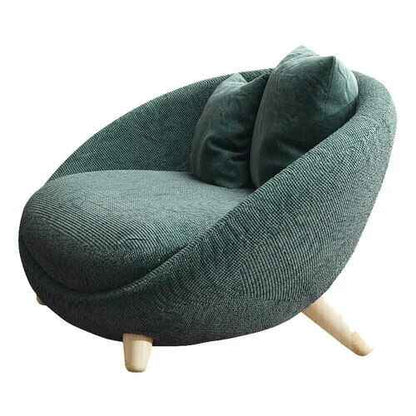 Modern Nordic Leisure Chair - Ergonomic, Retro-Style Living Room Sofa Chair Green