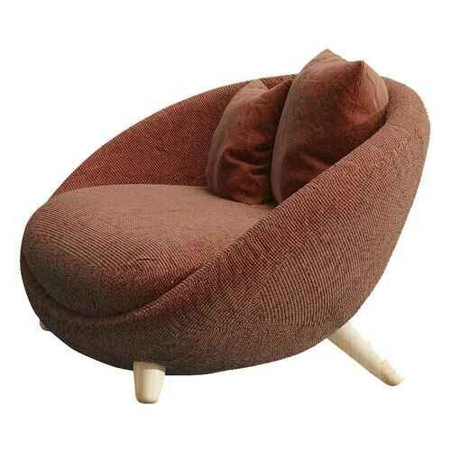 Modern Nordic Leisure Chair - Ergonomic, Retro-Style Living Room Sofa Chair Brown