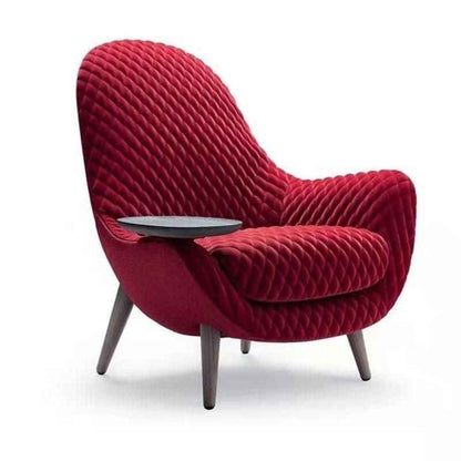 Elegant Italian Minimalist Wingback Leisure Chair for Living Room Side View