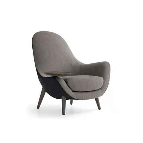 Elegant Italian Minimalist Wingback Leisure Chair for Living Room Gray