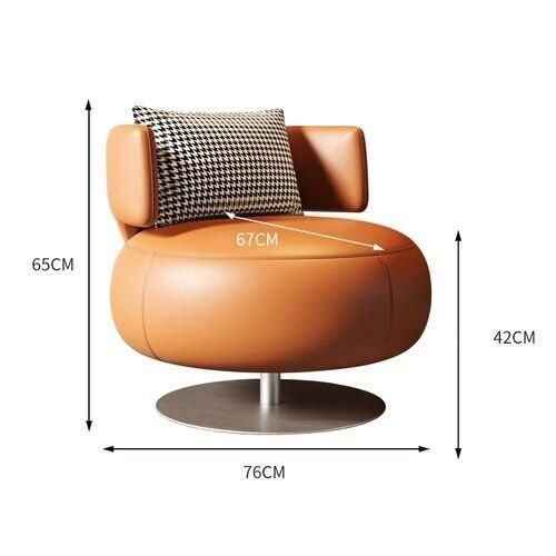 Luxury Rotatable Single Seater Sofa - Elegant Leisure Chair for Living & Bedrooms Dimension