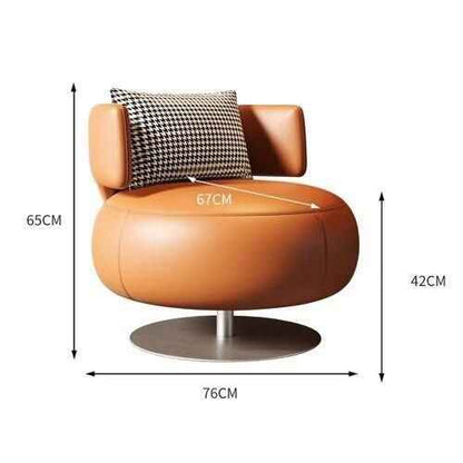 Luxury Rotatable Single Seater Sofa - Elegant Leisure Chair for Living & Bedrooms Dimension