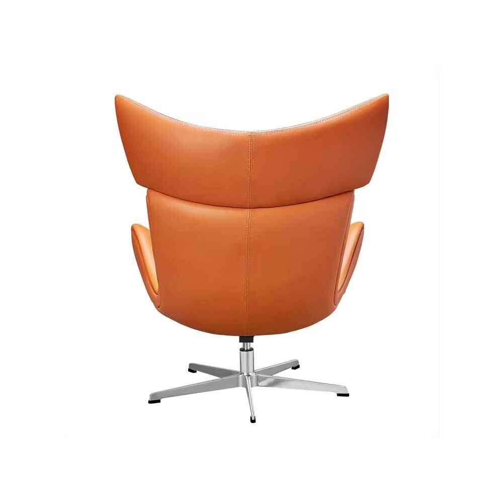 Luxury Modern Leather Leisure Chair for Living Room & Office Back View