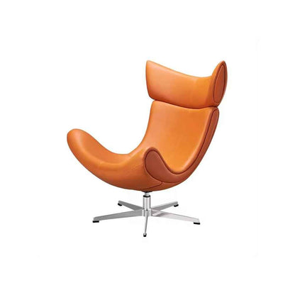 Luxury Modern Leather Leisure Chair for Living Room & Office Orange