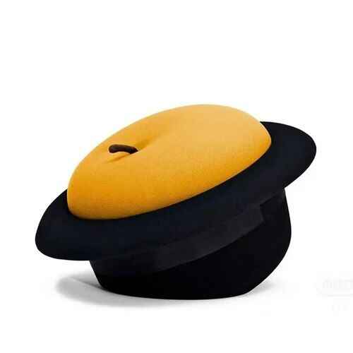 Artistic Hat-Shaped Children's Lounge Chair – Modern Style Decorative Stool Yellow