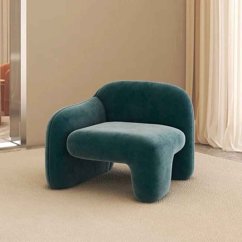 Modern Minimalist Nordic Designer Chair for Living Room and Bedroom Blue