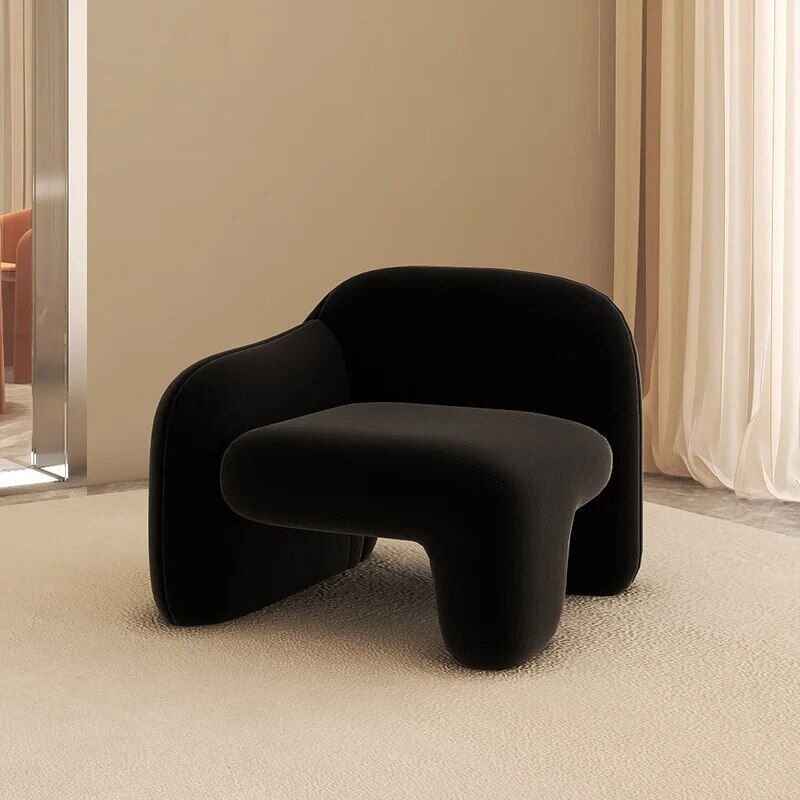 Modern Minimalist Nordic Designer Chair for Living Room and Bedroom Black