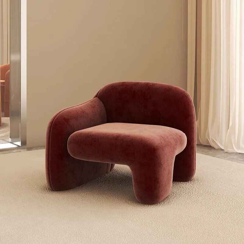 Modern Minimalist Nordic Designer Chair for Living Room and Bedroom Red