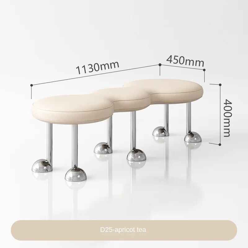 Luxurious Multi-Functional Ant Stool Bench Apricot Tea