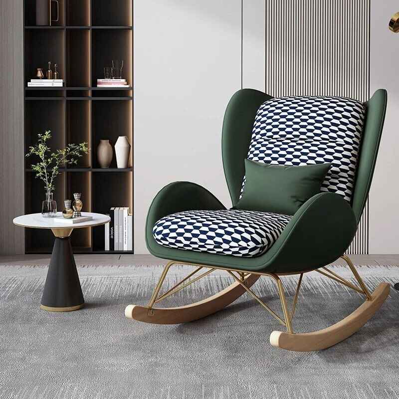 Luxurious Minimalist Modern Leather Armchair Green