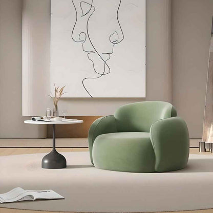 Luxury Minimalist Lounge Sofa Green with table