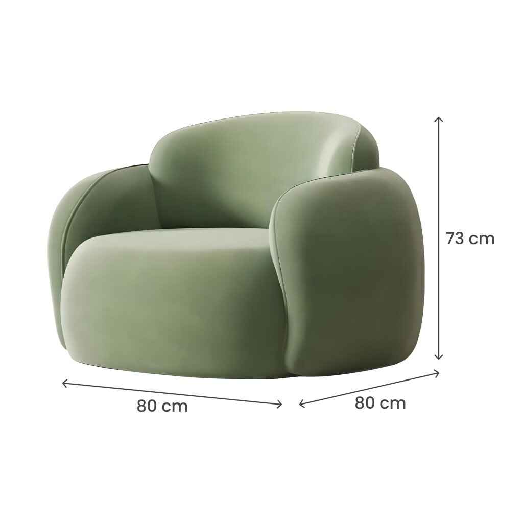 Luxury Minimalist Lounge Sofa - Modern Comfort Single Seater