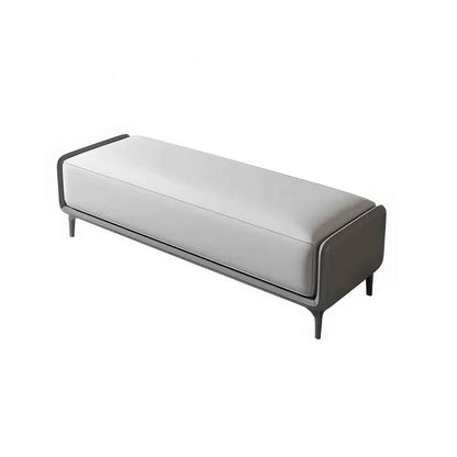 Modern Italian Velvet Ottoman Dark Gray 2