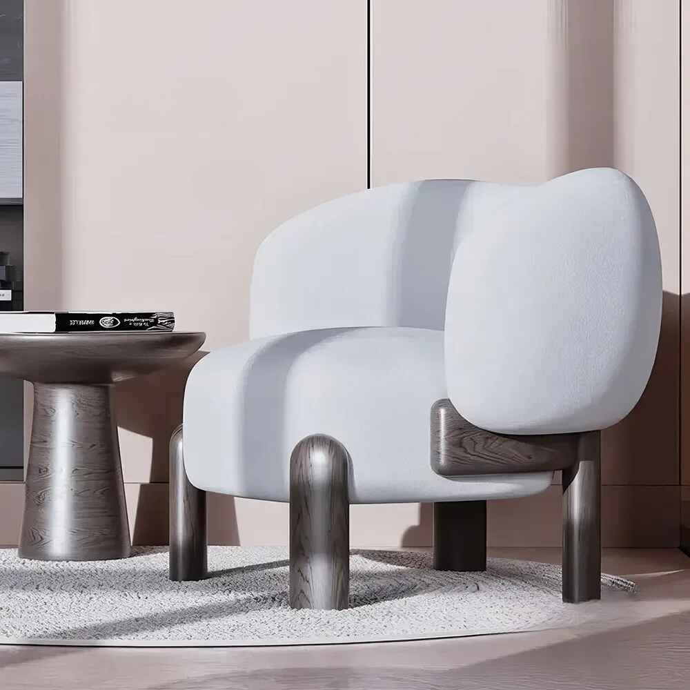 European Single Designer Armchair White