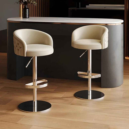 Two Modern Minimalist Swivel Bar Stool 