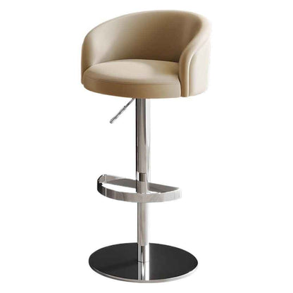 Modern Minimalist Swivel Bar Stool Khaki