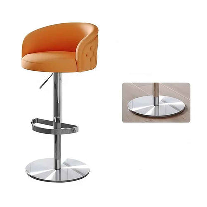 Modern Minimalist Swivel Bar Stool Orange