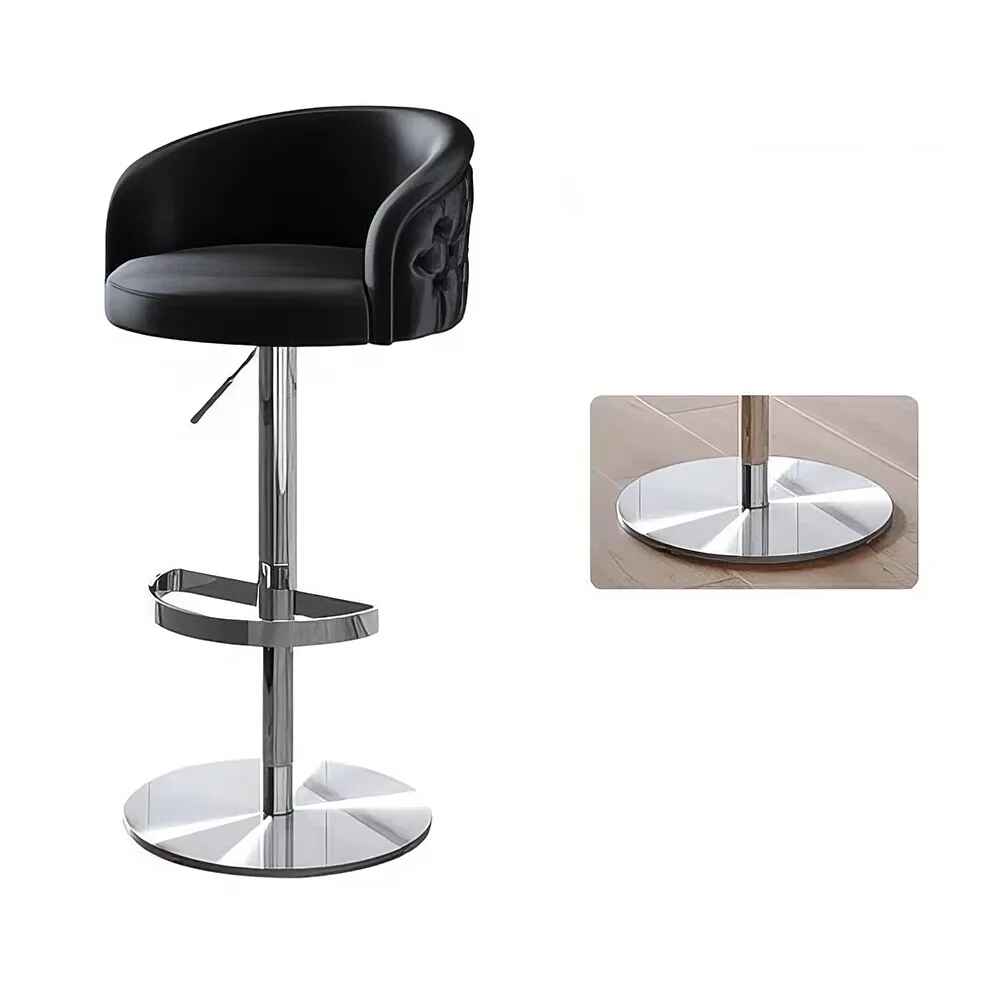 Modern Minimalist Swivel Bar Stool Black