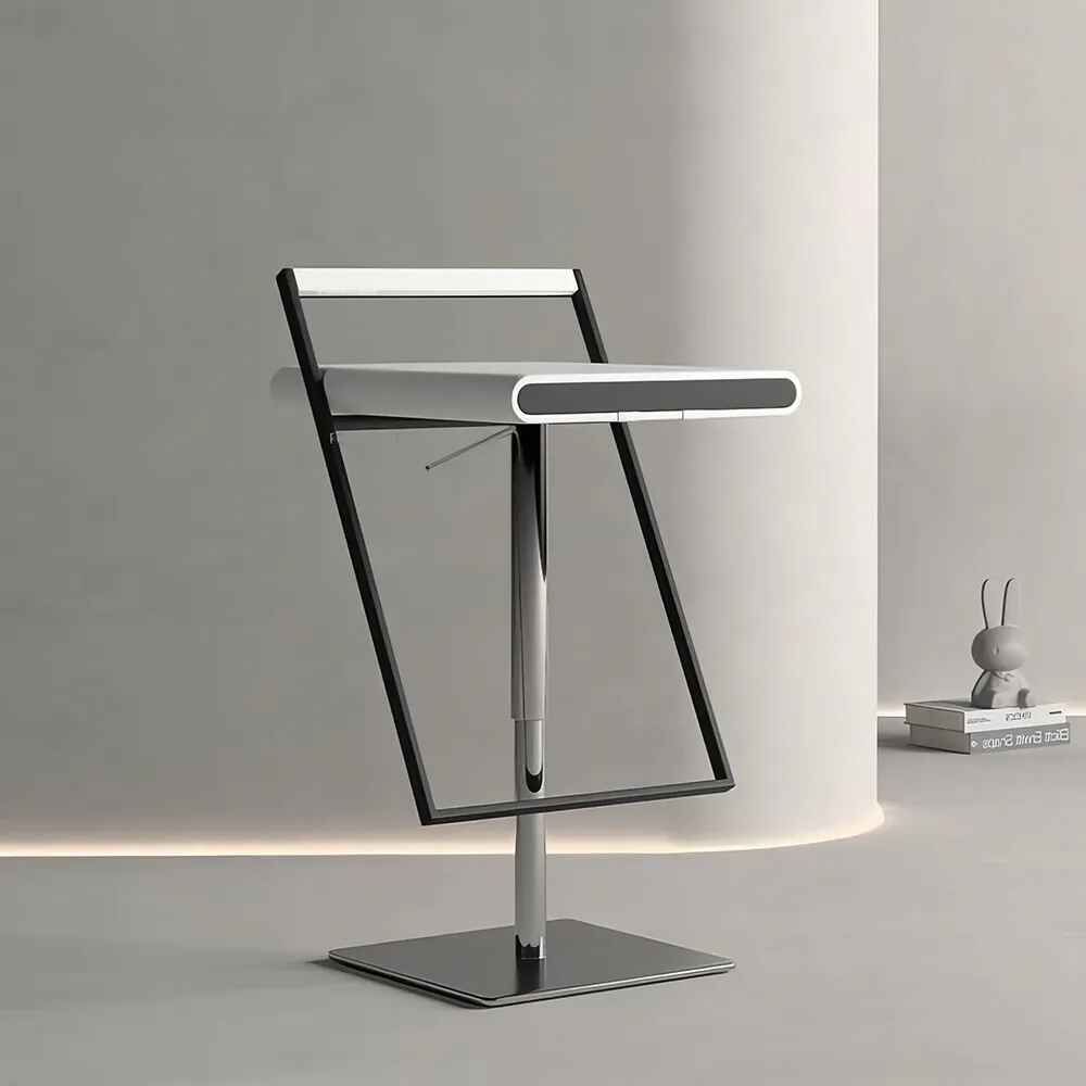 Luxury Minimalist Modern Adjustable Bar Stool with Backrest 