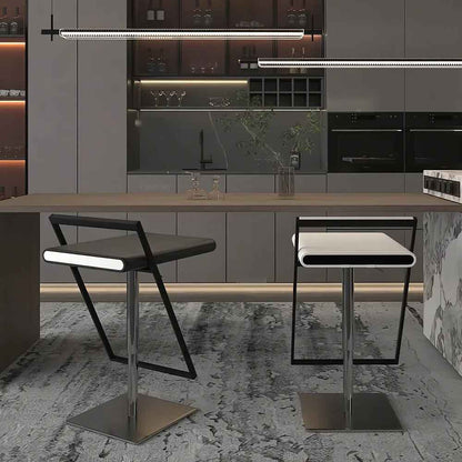 Luxury Minimalist Modern Adjustable Bar Stool with Backrest in the dining Area