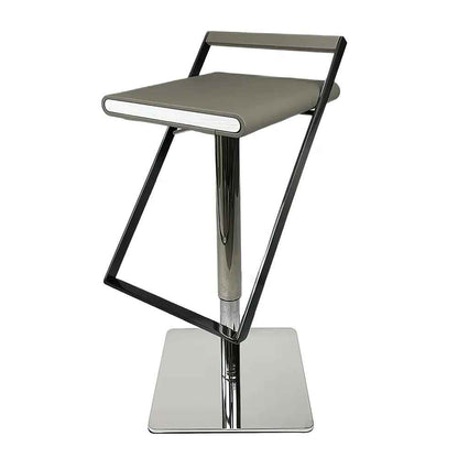 Luxury Minimalist Modern Adjustable Bar Stool with Backrest Dark Gray