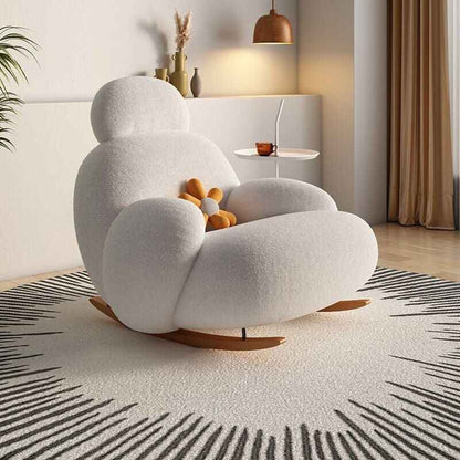 Modern Minimalist Leisure Chair - Nordic Style Lounge Recliner for Living Room, Bedroom, and Office in the living room