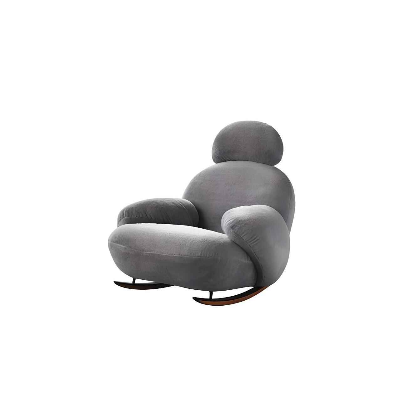 Modern Minimalist Leisure Chair - Nordic Style Lounge Recliner for Living Room, Bedroom, and Office Gray