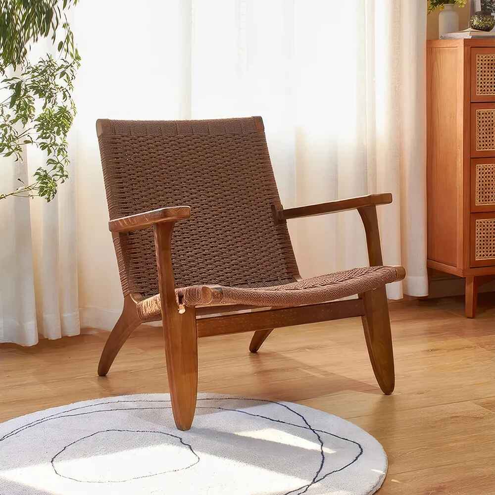 Elegant Nordic Single Sofa Recliner Chair Right Side View