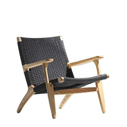 Elegant Nordic Single Sofa Recliner Chair Black wood