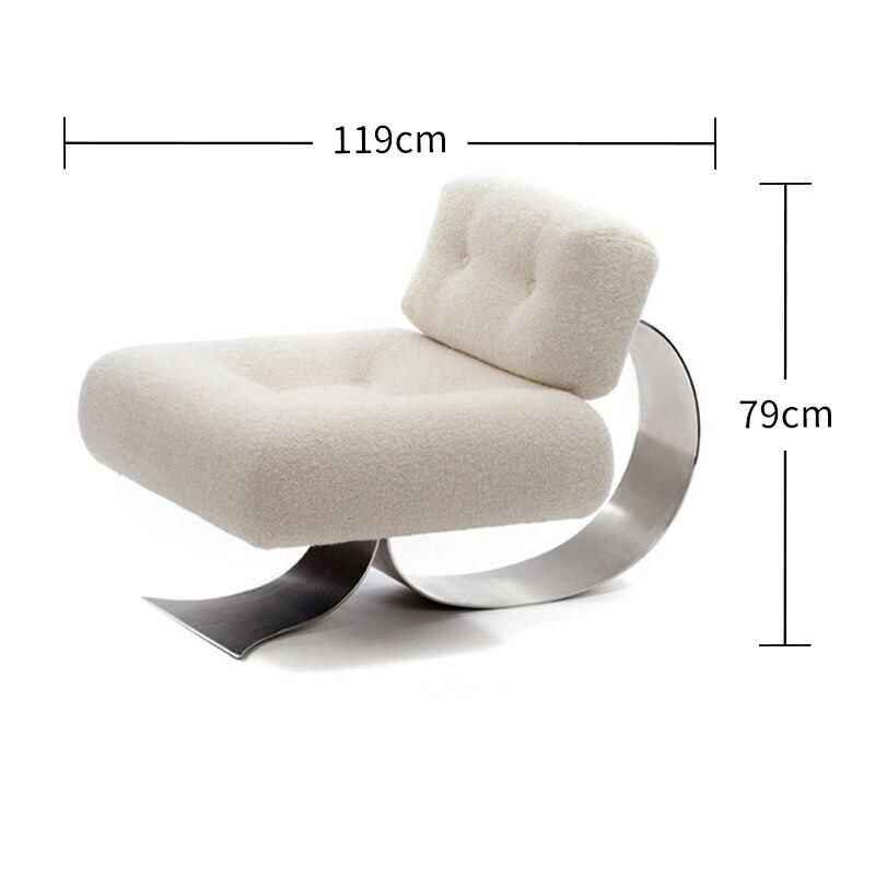 Modern Minimalist Recliner Chair – Comfortable, Stylish Lounge & Reading Chair for Living Room White Dimension