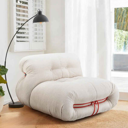 Modern Morocco Velvet Sofa Chair white