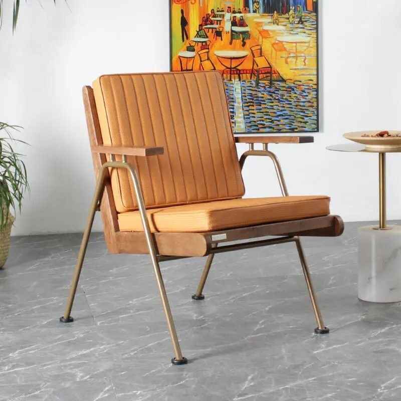 Italian-Inspired Light Luxury Wooden Back Chair Right side view