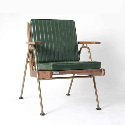 Italian-Inspired Light Luxury Wooden Back Chair Fairy Green