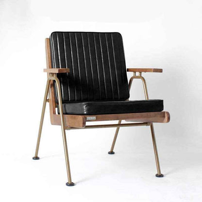 Italian-Inspired Light Luxury Wooden Back Chair Charcoal Black