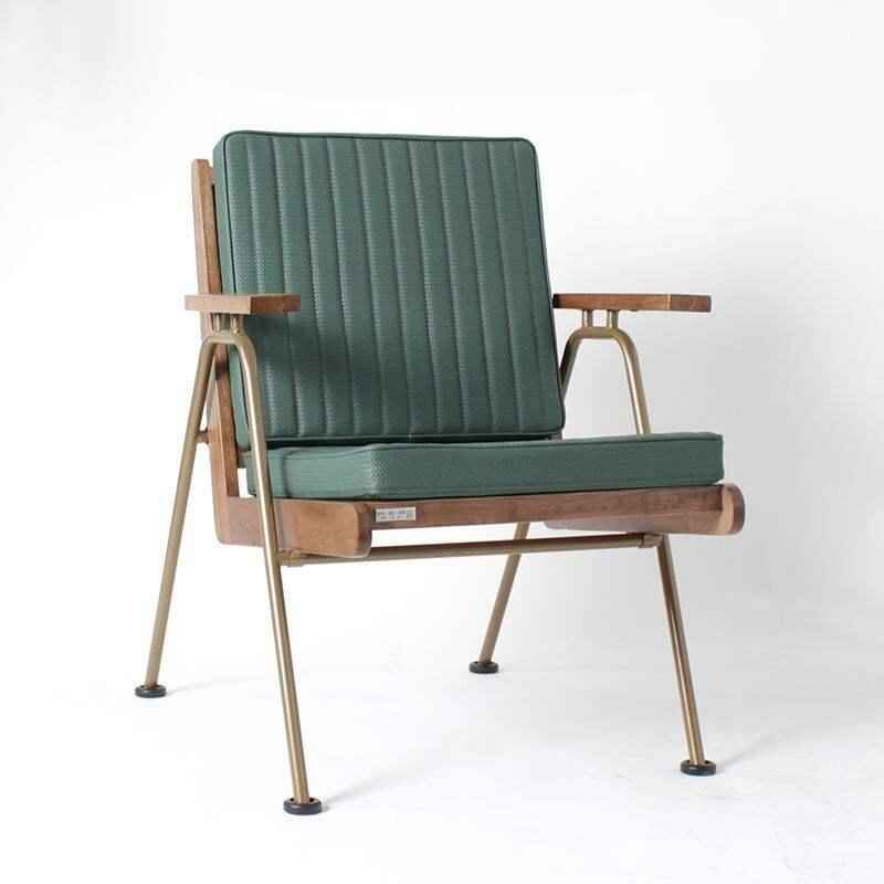 Italian-Inspired Light Luxury Wooden Back Chair Retro Garden