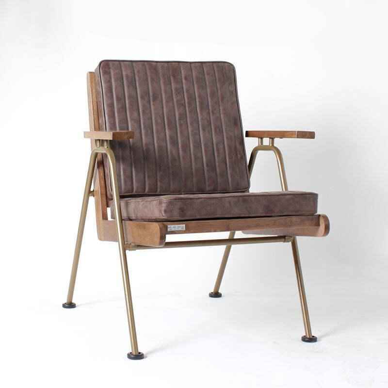 Italian-Inspired Light Luxury Wooden Back Chair Frosted Brown