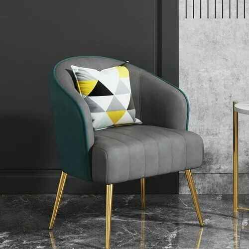 Luxury Nordic Grey Single Sofa Chair - Elegant, Modern Home & Garden Furniture gray/gold