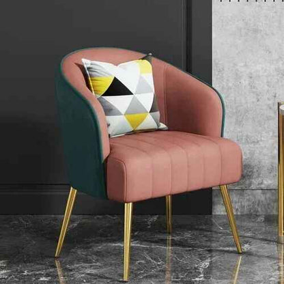 Luxury Nordic Grey Single Sofa Chair - Elegant, Modern Home & Garden Furniture pink /gold