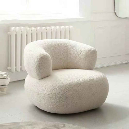 Luxury Velvet U-Shaped Single Sofa Chair for Modern Living Spaces white