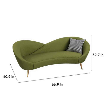 Versatile Nordic Love Seat: 3-Seater Lazy Sofa 40.9x66.9x32. in