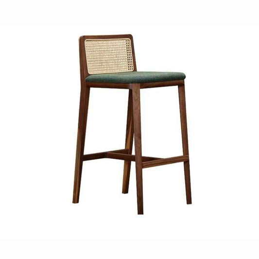 Elegant Ash Wood High Stool for Bars and Homes green